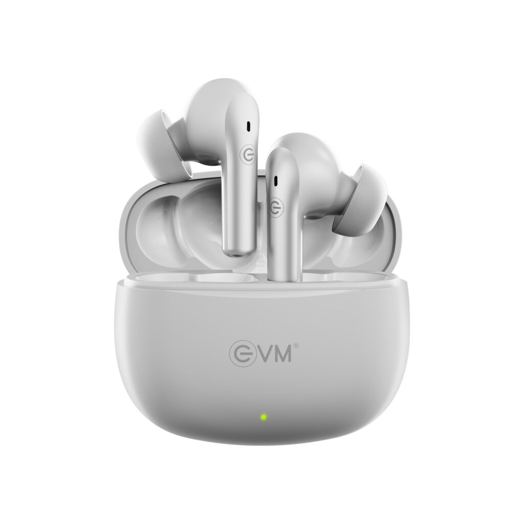 EVM TWS K11 EnZest C Wireless Earbuds with Mic & Charging Case – White