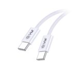 EVM Type-C to Type-C 60W PD Fast Charging Cable Nylon Braided 1 Meter White