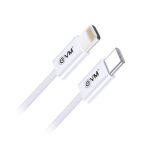 EVM Nylon Braided Type-C to Lightning Cable – Fast Charge 27W White 1M