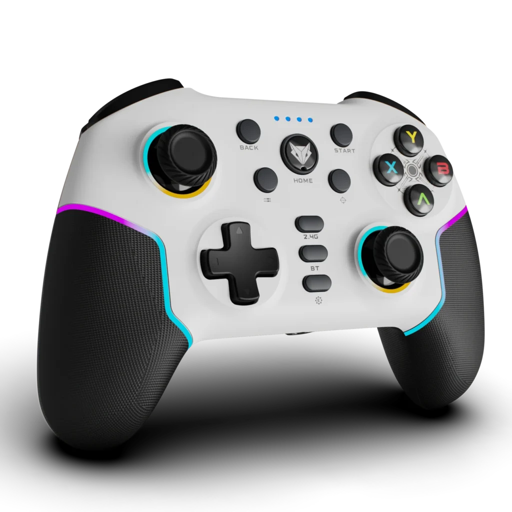Amkette EvoFox Elite X2 Pro Tri-Mode Wireless Gaming Controller - White