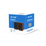 EVM EnWood 2.0 Wired Wooden Speaker (EVM-BTS-207) | USB Powered | Stereo Sound | Black - Image 2
