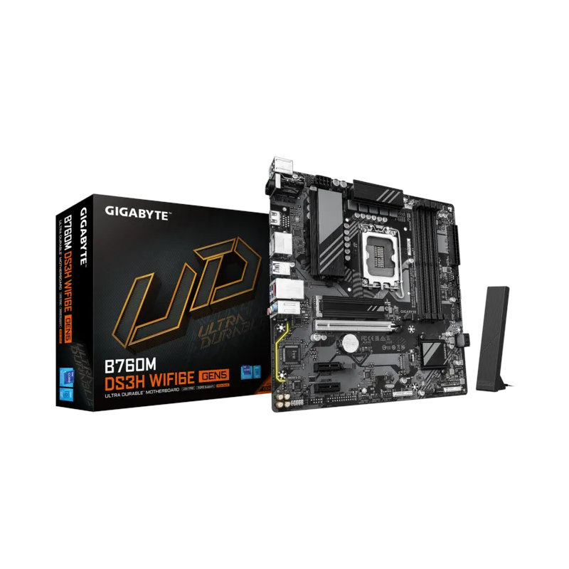 Gigabyte B760M DS3H WIFI6E DDR4 GEN5 | Intel B760 LGA 1700 DDR4 Motherboard
