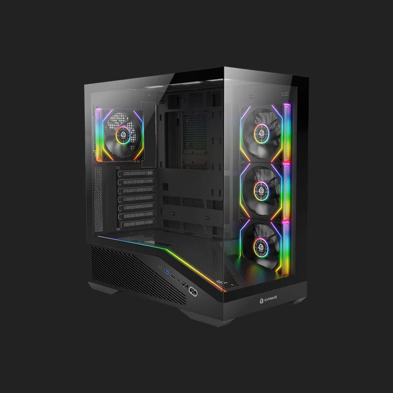 Karnage Hyperbeast Mid Tower Computer Cabinet – Black