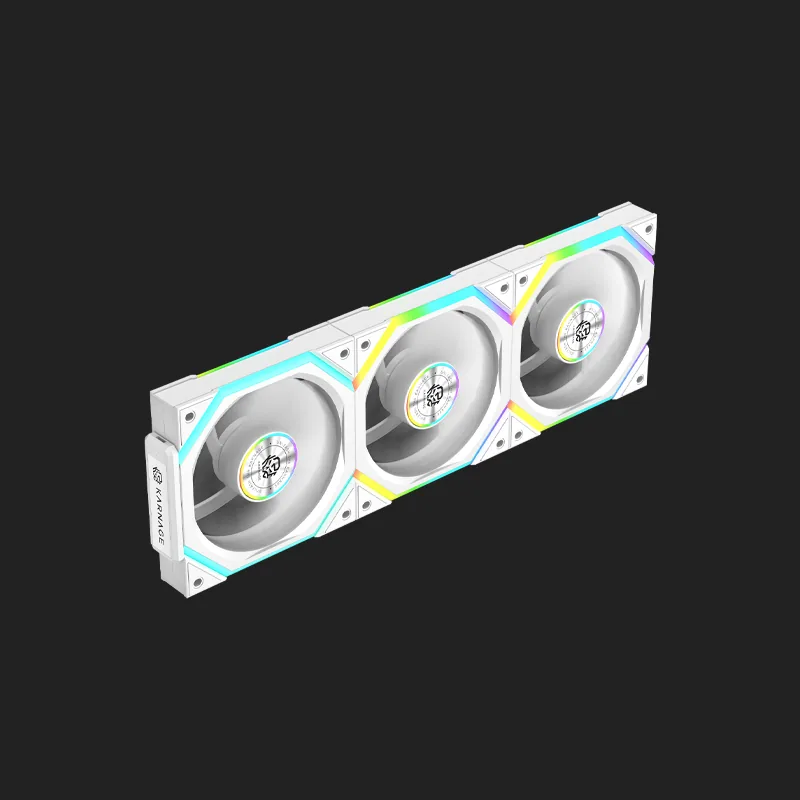 Karnage Ignite V3 ARGB Gaming Case Fan Kit – White