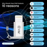 EVM Micro USB to Lightning Charge & Sync Converter Metal Housing Silver (LA-01) - Image 2