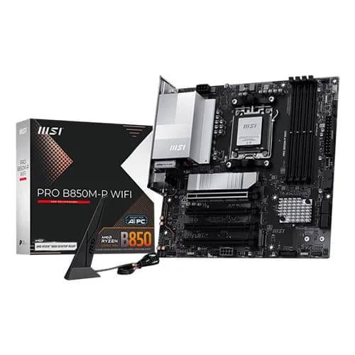 MSI PRO B850M-P WIFI – AMD AM5 mATX DDR5 Motherboard
