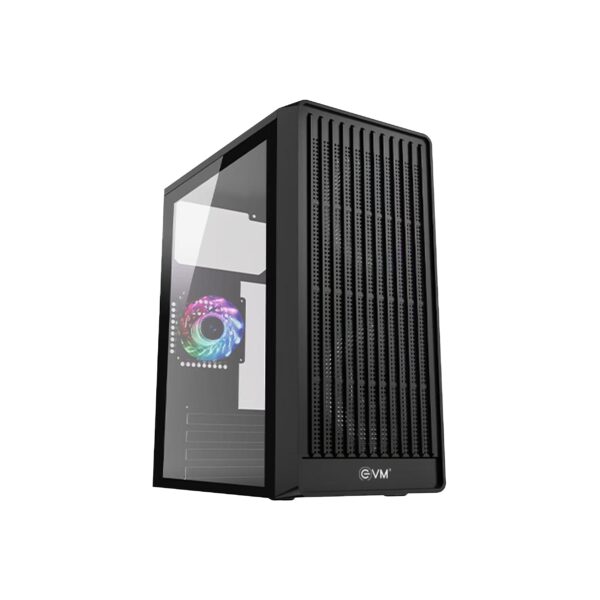 EVM Nebula 1080 Micro ATX RGB Gaming Cabinet | Tempered Glass | Without SMPS | Black