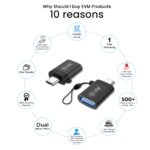 EVM Premium USB OTG Converter Type-C 3.0 Black – OTG-06 - Image 2