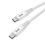 EVM Soft Silicone USB Type-C to Type-C Charge & Sync Cable – White 1M