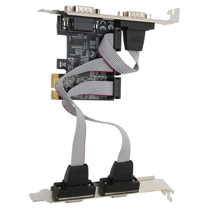 Hammok PCIe x1 to 4-Port RS232 Serial Adapter Card – 9900 Chipset