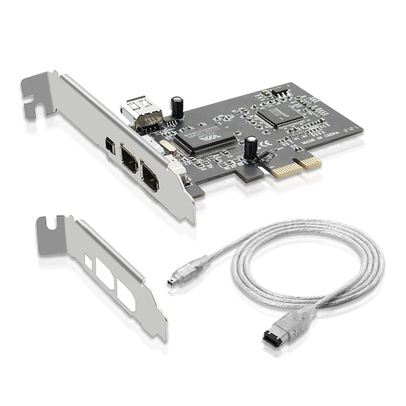 Hammok PCIe x1 FireWire IEEE 1394 Expansion Card for Desktop PC