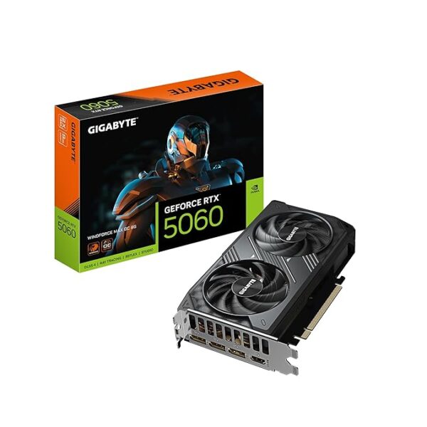 Gigabyte GeForce RTX 5060 WINDFORCE MAX OC 8GB GDDR7 Graphics Card