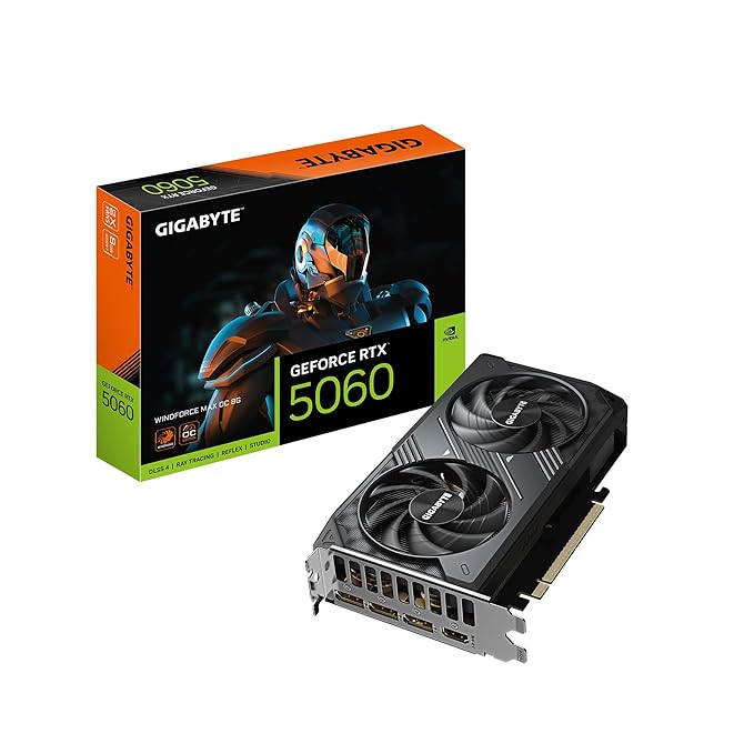 Gigabyte GeForce RTX 5060 WINDFORCE MAX OC 8GB GDDR7 Graphics Card