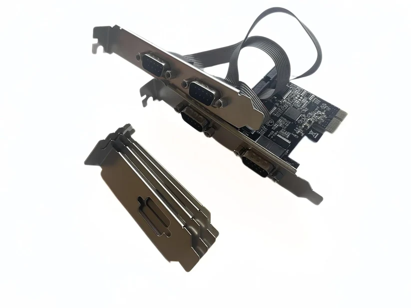 HAMMOK PCIe x1 4-Port Serial Card with MosChip Controller – RS-232 Expansion Adapter for Desktop PC