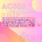 AULA AC306P2 Type 2 Wireless Gaming Keyboard and Mouse Combo – Pink - Image 3