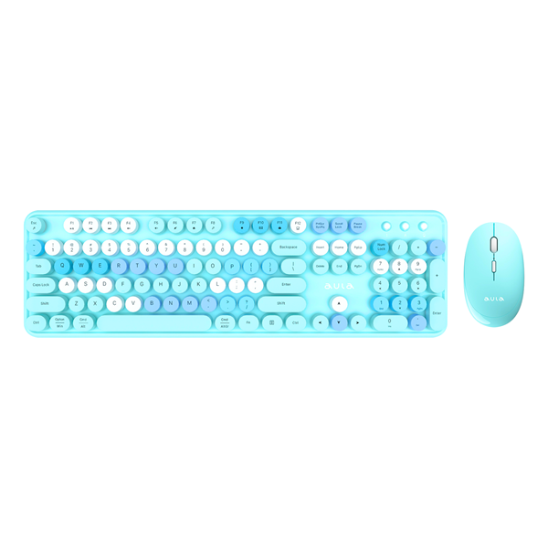 AULA AC306P2 Type 2 Wireless Gaming Keyboard and Mouse Combo – Blue