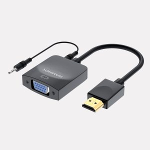 Hammok Austin HDMI to VGA Converter with Audio Adapter – Full HD 1080P HDMI Male to VGA Female Converter