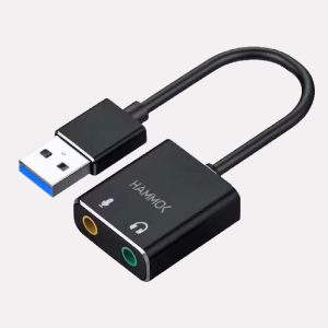 Hammok Cozy USB 7.1 External Sound Card Adapter with 3.5mm Headphone & Microphone Jack – USB Audio Adapter
