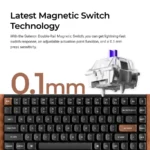 Keychron K2 HE Swappable RGB Backlight Aluminum Nebula Switch – Black
