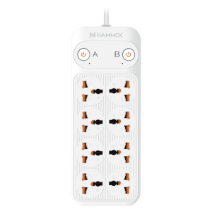 HAMMOK Halo 8+2 Extension Board with Multiple Sockets & 2M Cable