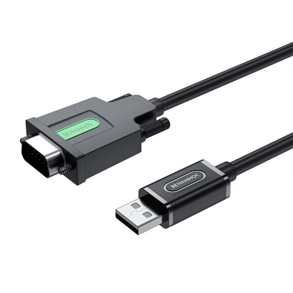 Hammok James USB to Serial RS232 Cable – USB 2.0 to DB9 Male Serial Adapter Cable