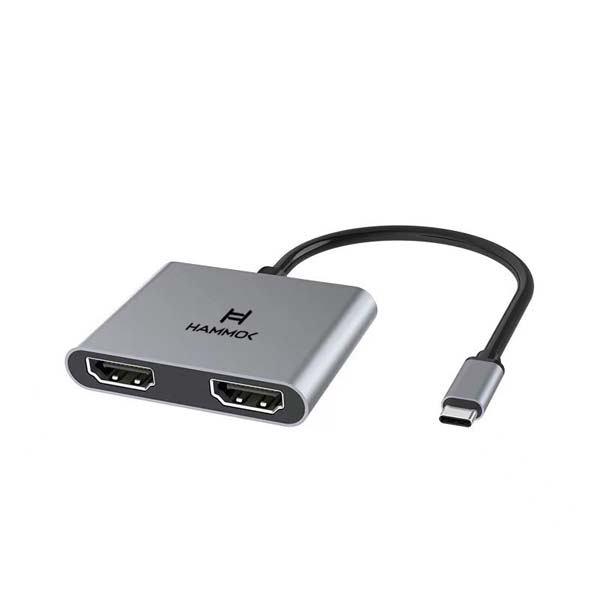 Hammok Oscar USB Type-C to Dual HDMI 4K Adapter – Dual Display USB-C to HDTV Converter