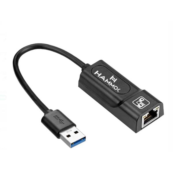 Hammok Polka USB 3.0 to Gigabit LAN Ethernet Adapter (RJ45) – 10/100/1000 Mbps USB Network Adapter