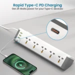 Portronics Power Plate 14 Power Strip – Premium Extension Board with Multiple Charging Options
