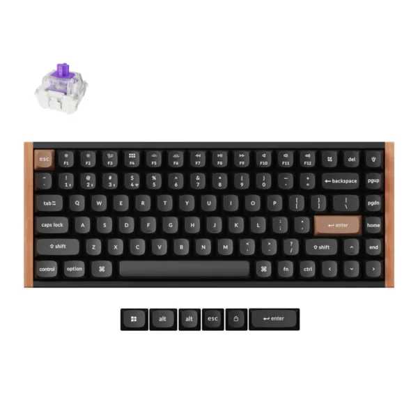 Keychron K2 HE Swappable RGB Backlight Aluminum Nebula Switch – Black