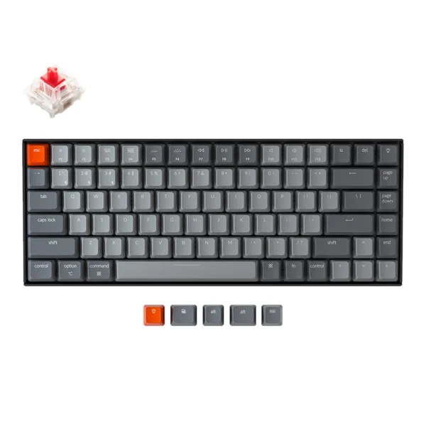 Keychron K2 White Backlight Mechanical Keyboard – Red Switch