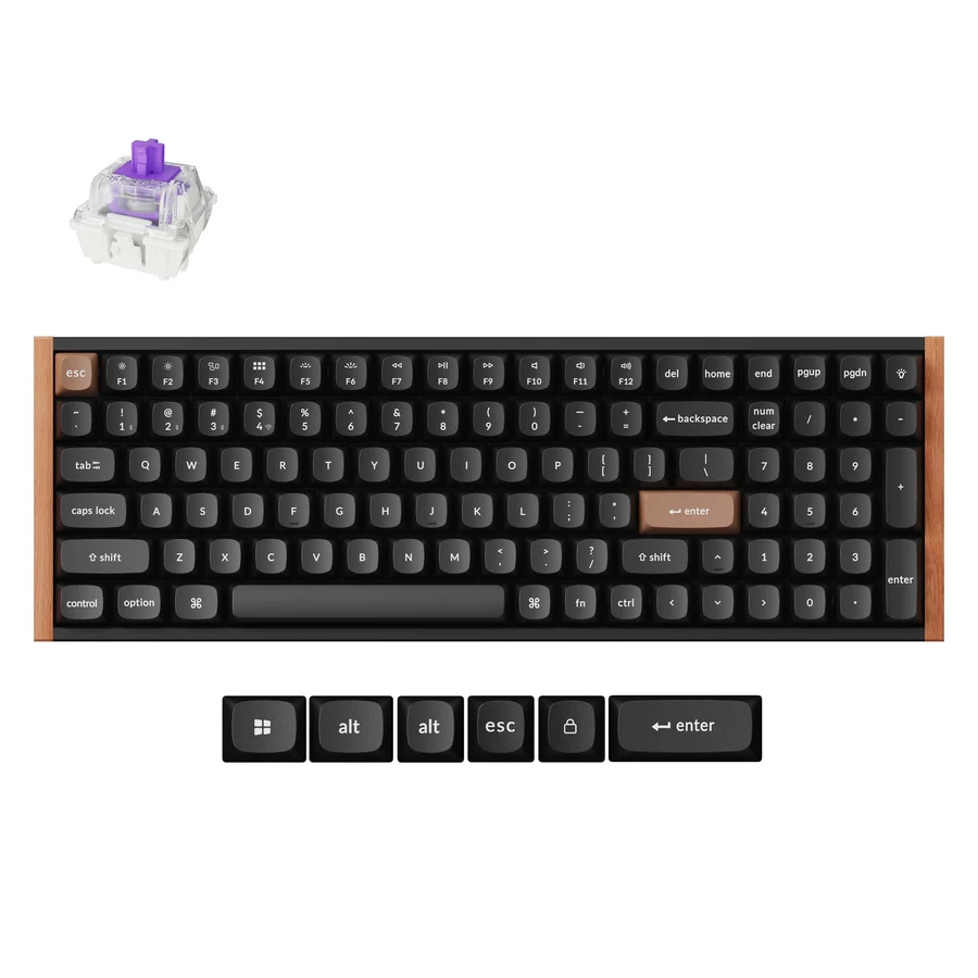 Keychron K4 HE Swappable RGB Backlight Aluminum Nebula Switch – Black