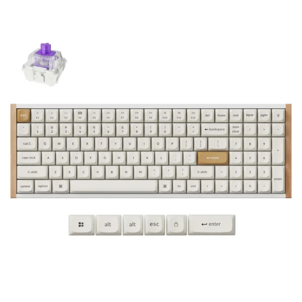 Keychron K4 HE Swappable RGB Backlight Aluminum Nebula Switch – White