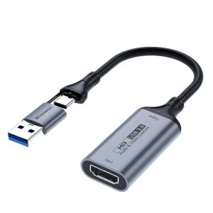 Hammok Pam USB & USB Type-C 3.0 HDMI Video Capture Card – 1080P 60FPS Capture Adapter for PC, Laptop & Streaming
