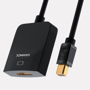Hammok Sophia Mini DisplayPort to HDMI 4K Converter Adapter – Mini DP Male to HDMI Female Cable