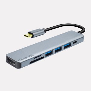 Hammok Sparkle 7-in-1 USB Type-C Hub with 4K HDMI, VGA, USB 3.0, Dual USB 2.0, SD/TF Card Reader & 100W Power Delivery
