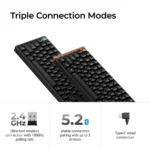Keychron K2 HE Swappable RGB Backlight Aluminum Nebula Switch – Black