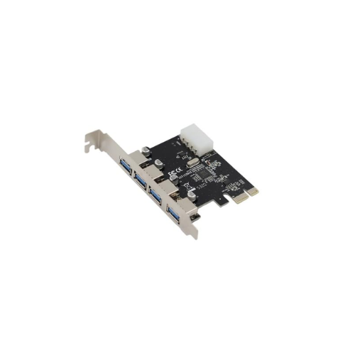 HAMMOK PCIe x1 USB 3.0 4-Port Expansion Card – High-Speed PCI Express Adapter for Desktop PC