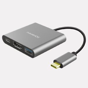 Hammok Zest 3-in-1 USB Type-C Hub with 4K HDMI, USB 3.0 & 60W Power Delivery