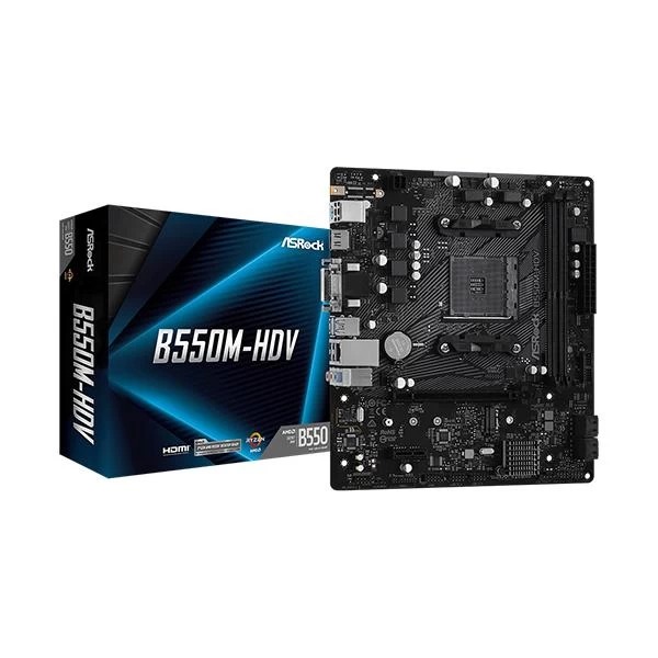ASRock B550M-HDV AMD AM4 Motherboard – High-Performance Gaming & PC Build