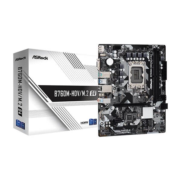 ASRock B760M-HDV/M.2 DDR4 Motherboard | Intel B760 | DDR4 | M.2 Support