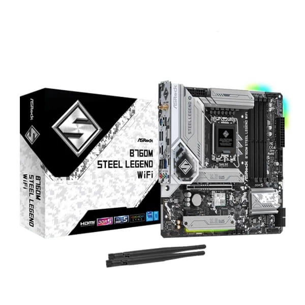 ASRock B760M Steel Legend WiFi Motherboard | Intel B760 | LGA1700 | WiFi | Micro ATX