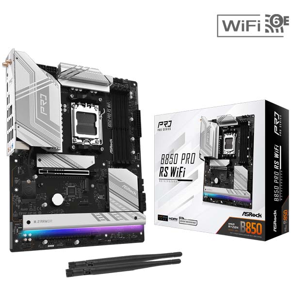 ASRock B850 Pro RS WiFi ATX Motherboard – AMD AM5