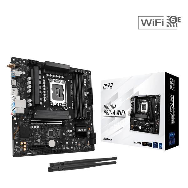 ASRock B860M Pro-A WiFi Micro-ATX Motherboard – Intel LGA1851