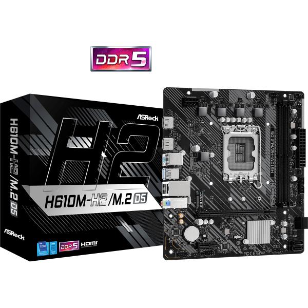ASRock H610M-H2/M.2 D5 Micro-ATX Motherboard – Intel H610, LGA1700