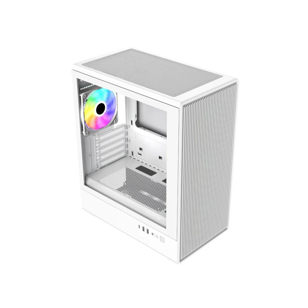 Cooler Master Elite 350 ARGB M-ATX Mini Tower Cabinet – White
