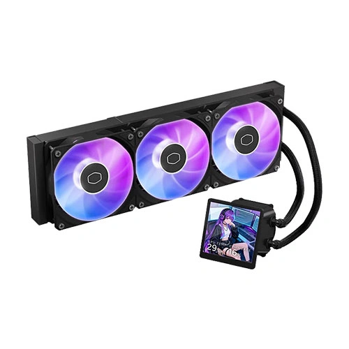 Cooler Master MasterLiquid Core 360mm AIO CPU Liquid Cooler with 4″ LCD Display