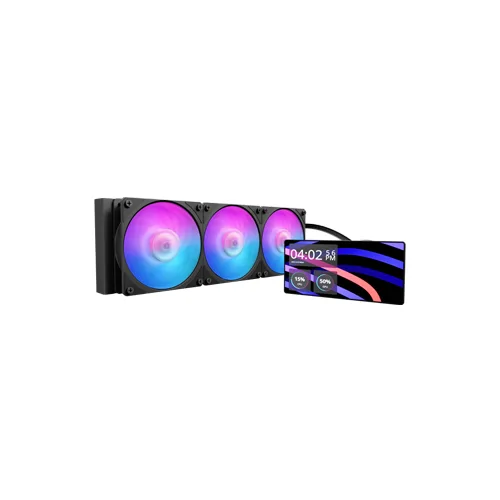 Cooler Master MasterLiquid Core 360mm AIO CPU Liquid Cooler with 6″ LCD Display