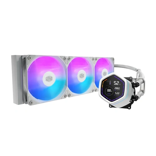 Cooler Master MasterLiquid Core NEX Digital 360 ARGB AIO CPU Liquid Cooler – White