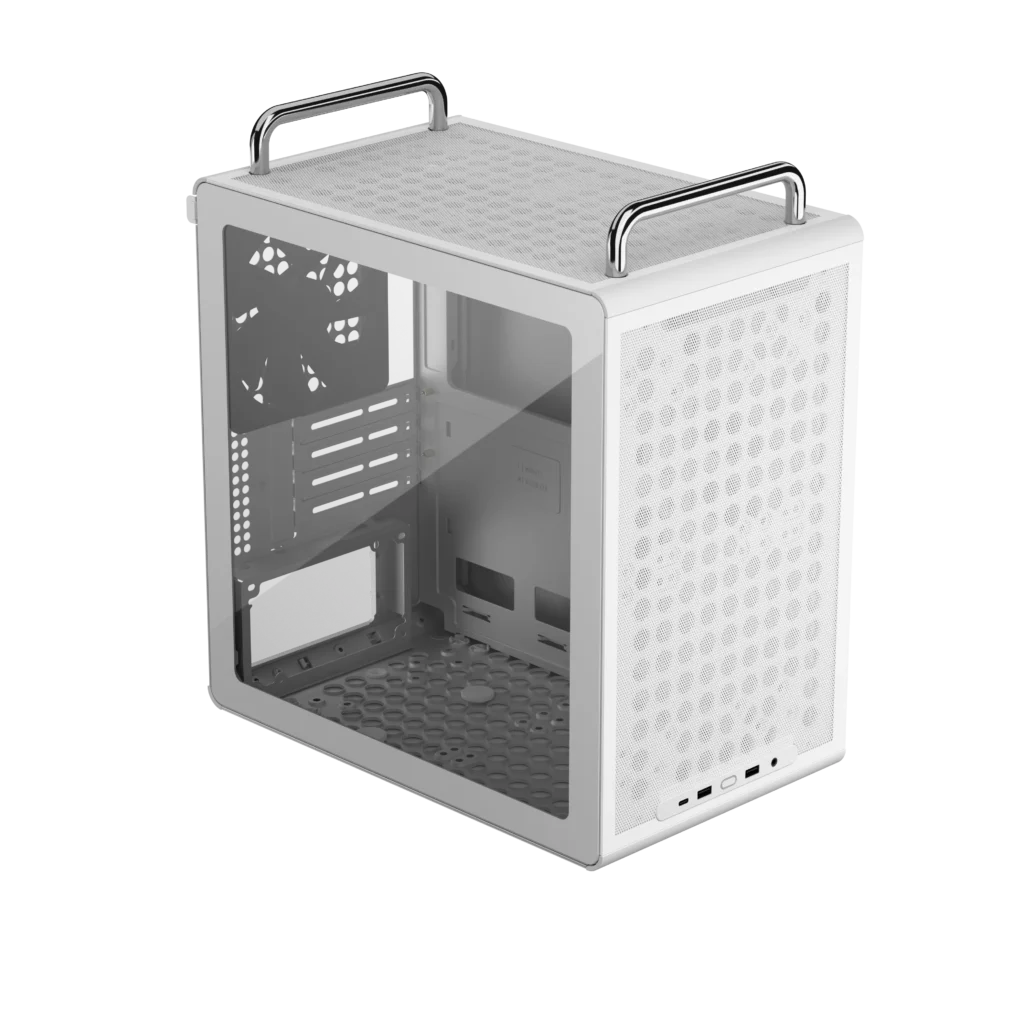 Cooler Master QUBE 340 M-ATX Mini Tower PC Case – White