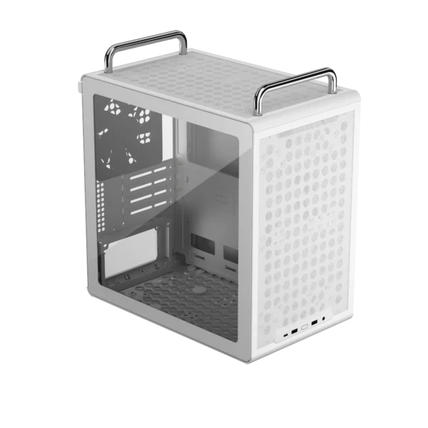 Cooler Master QUBE 340 M-ATX Mini Tower PC Case – White Cooler Master QUBE 340 M-ATX Mini Tower PC Case – White